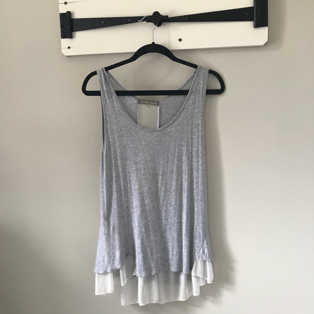 finn&clover - Open-Back Grey Tank (Medium)
